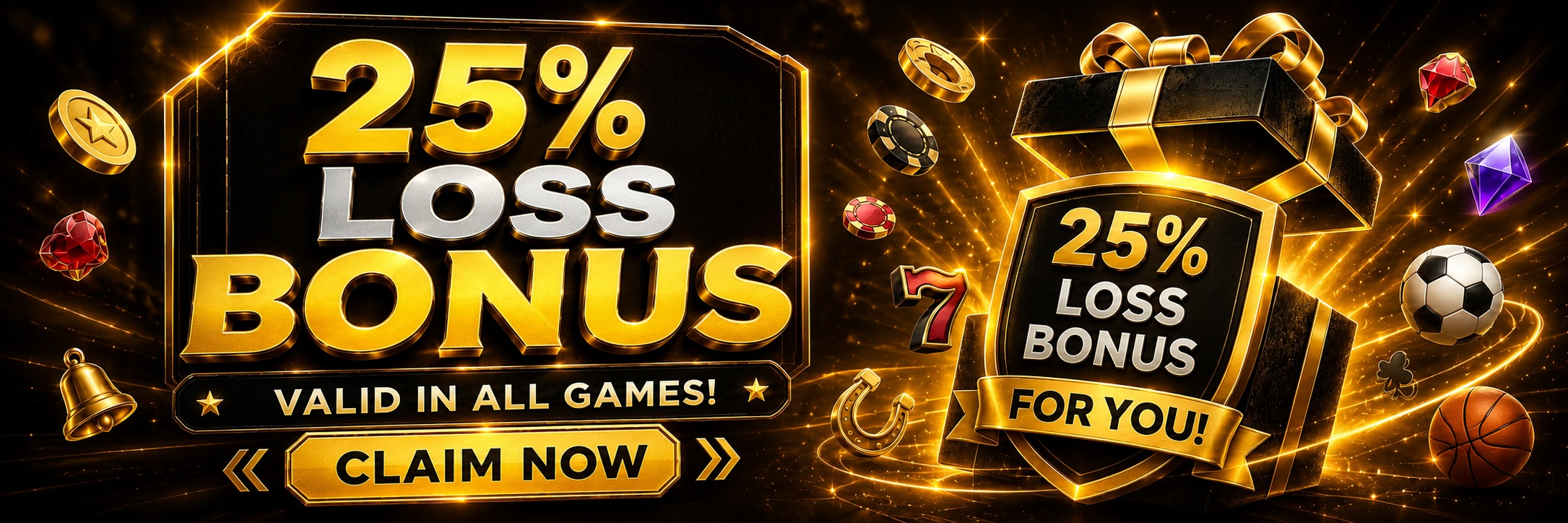 25% Casino Cashback Bonus